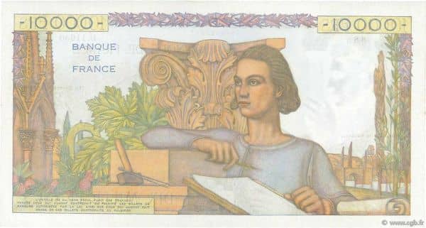 10000 francs Génie Français from France