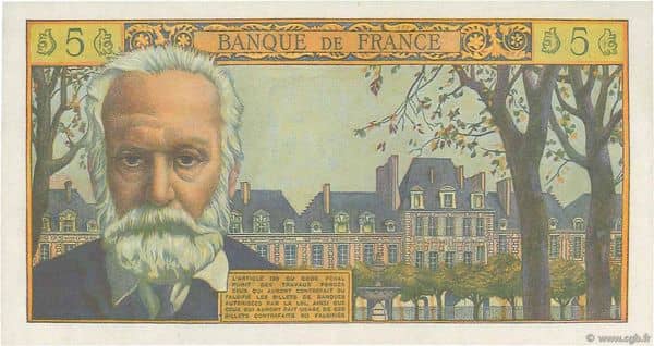 5 nouveaux francs Pasteur from France