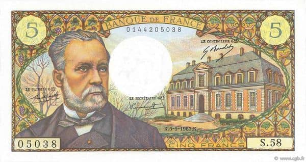 5 Francs Pasteur from France