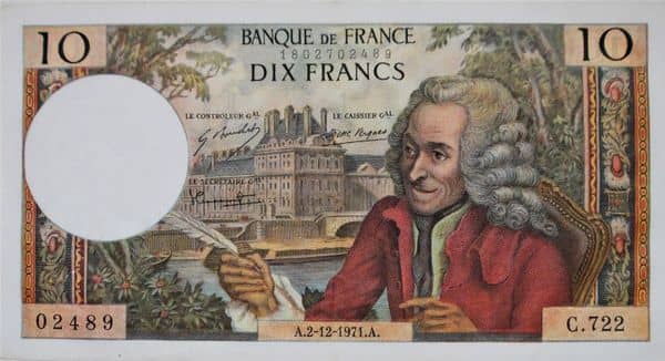 10 francs Voltaire from France