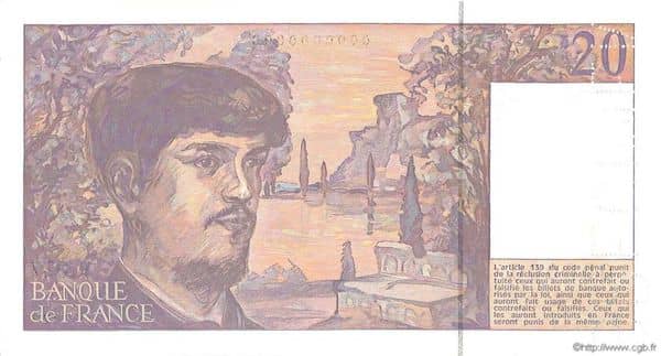 20 Francs Debussy from France
