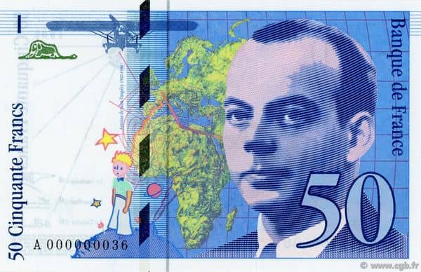 50 Francs Saint-Exupéry from France