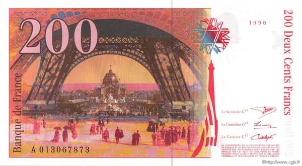 200 Francs Eiffel from France