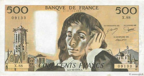 500 Francs Pascal from France