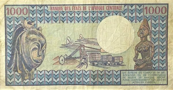 1000 Francs from Gabon