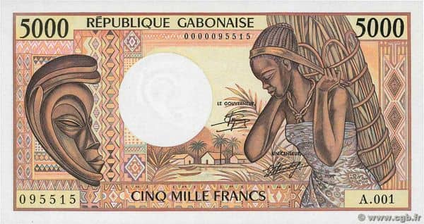 5000 Francs from Gabon