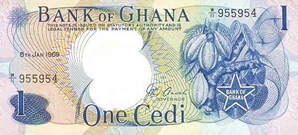 1 Cedi from Ghana
