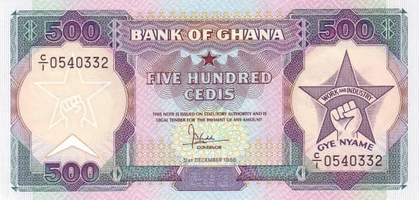 500 Cedis from Ghana