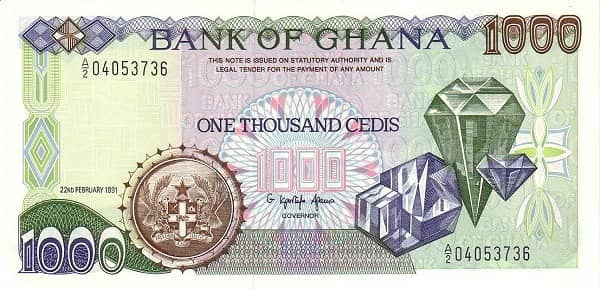 1000 Cedis from Ghana