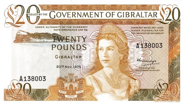 20 Pounds Elizabeth II from Gibraltar