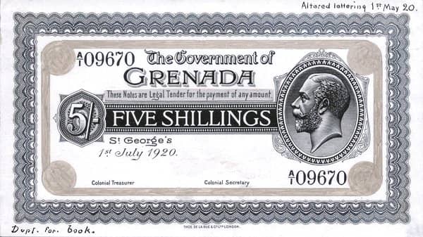 5 Shillings from Grenada