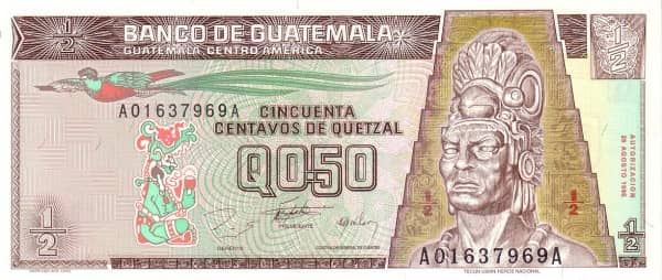 0.50 Quetzal from Guatemala