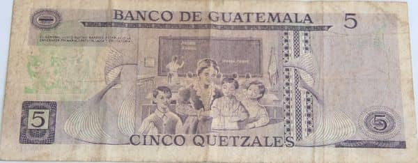 5 Quetzales from Guatemala