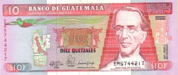 10 Quetzales from Guatemala