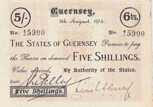 5 Shillings from Guernsey