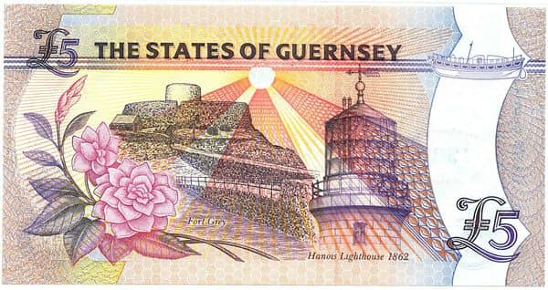 5 Pounds Year 2000 - Millennium from Guernsey