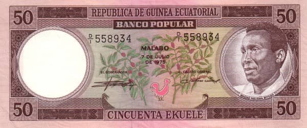 50 Ekuele from Equatorial Guinea