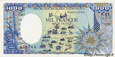 1000 Francos from Equatorial Guinea