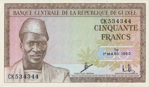 50 Francs from Guinea