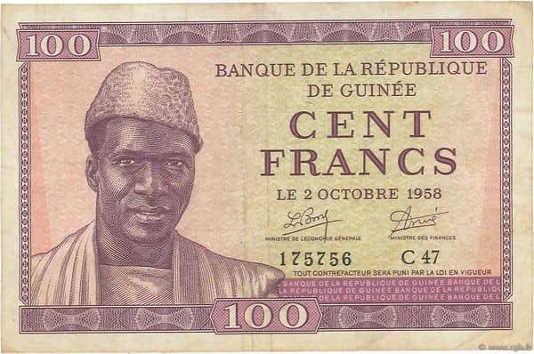 100 Francs from Guinea