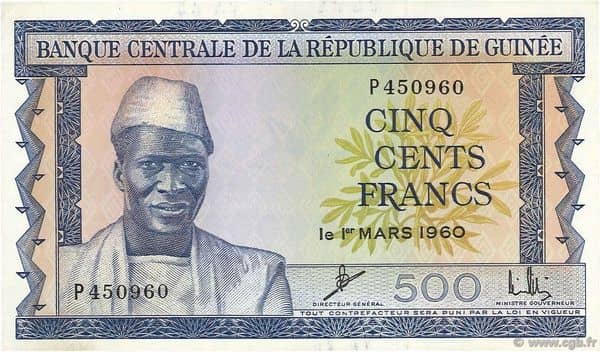 500 Francs from Guinea