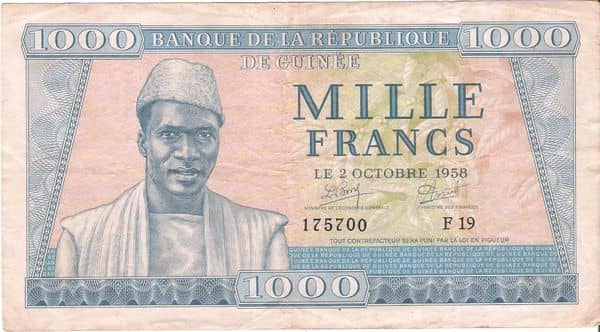 1000 Francs from Guinea