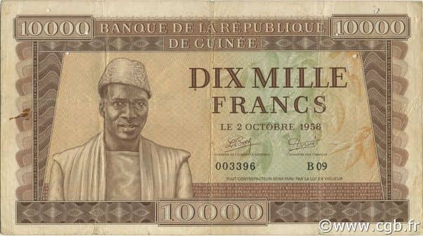 10000 Francs from Guinea