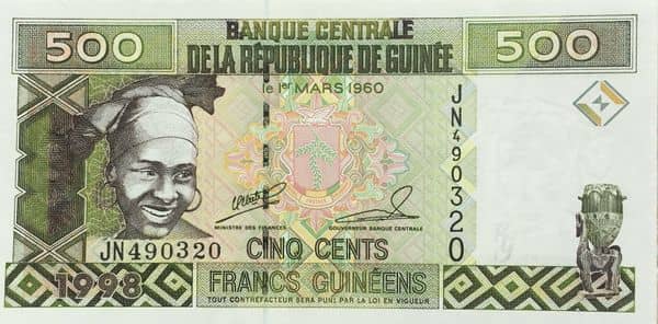 500 Francs from Guinea