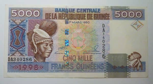 5000 Francs from Guinea