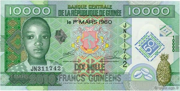 10000 Francs from Guinea
