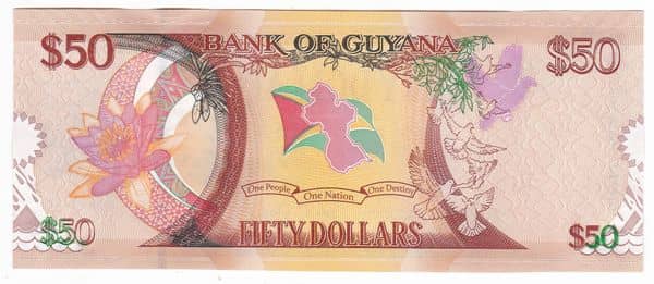 50 Dollars Independence from Guyana