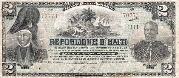 2 Gourdes Independence from Haiti