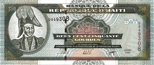 250 Gourdes from Haiti