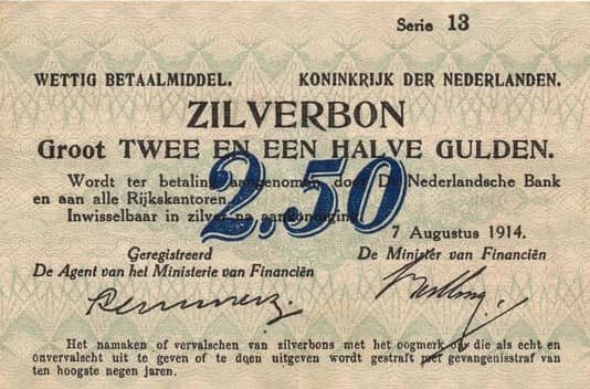 2 1/2 Gulden from Netherlands 