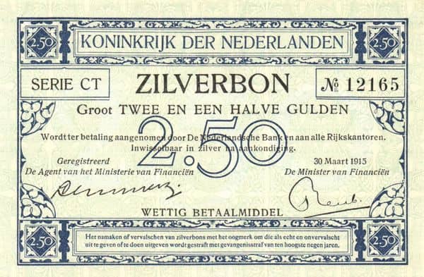 2 1/2 Gulden from Netherlands 