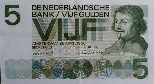 5 Gulden Vondel I from Netherlands 
