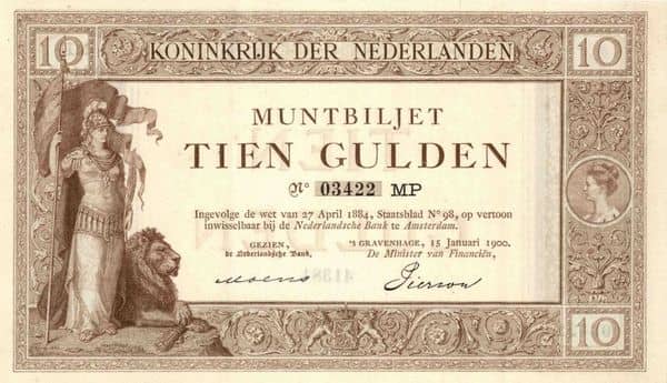 10 Gulden from Netherlands 