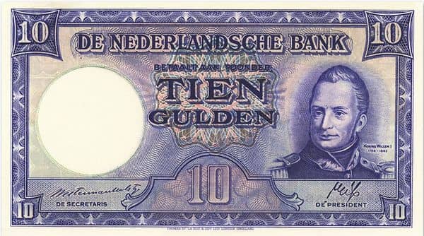 10 Gulden Willem I Staatsmijnen from Netherlands 