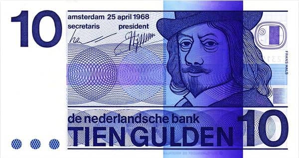10 Gulden Frans Hals from Netherlands 