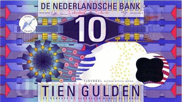 10 Gulden IJsvogel from Netherlands 