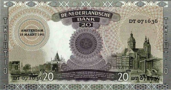 20 Gulden from Netherlands 