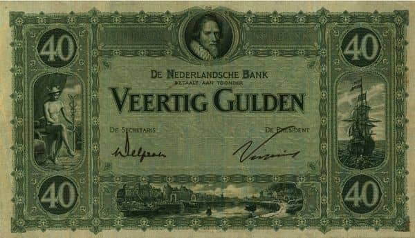 40 Gulden from Netherlands 