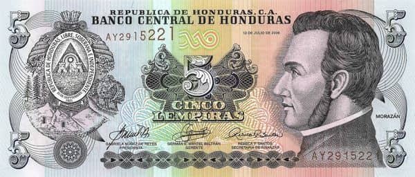 5 Lempiras from Honduras