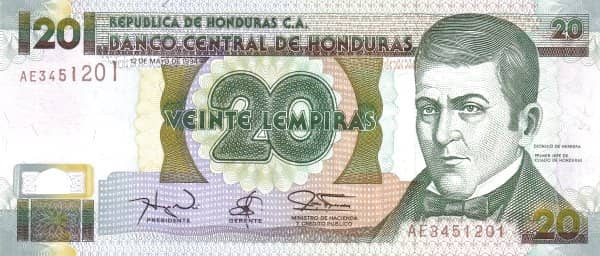20 Lempiras from Honduras