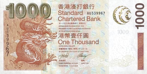 1000 Dollars from Hong Kong