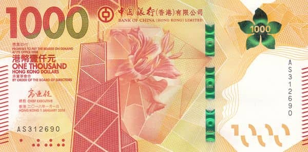 1000 Dollars from Hong Kong