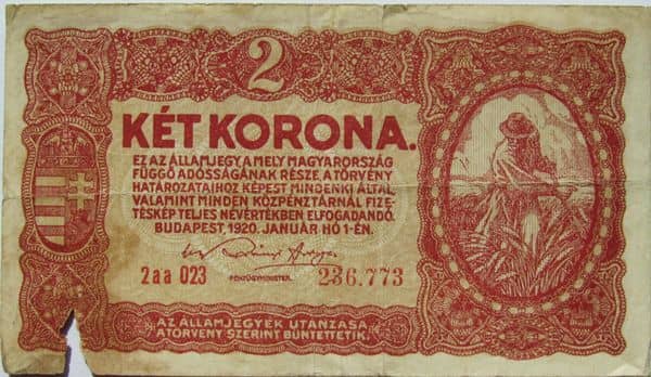 2 Korona from Hungary