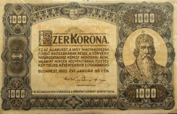 1000 Korona from Hungary