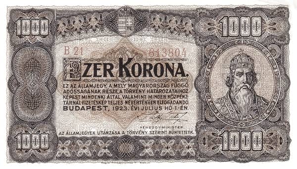1000 Korona from Hungary
