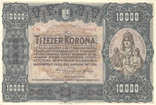 10000 Korona from Hungary